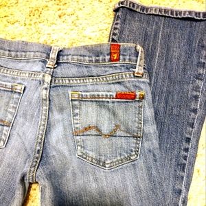 7 For All Mankind 26 Jeans Bootcut EUC Blue Denim
